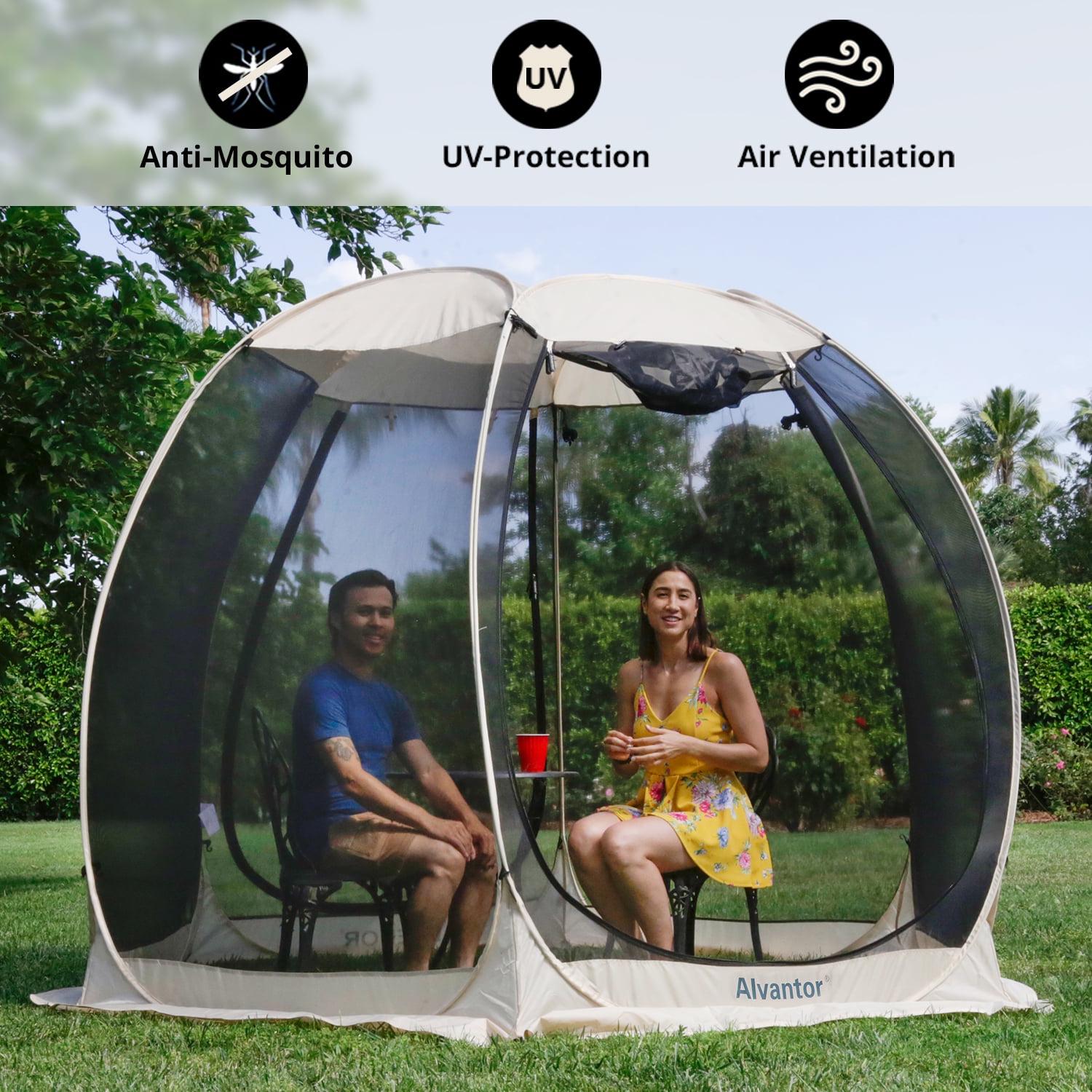 10'x10' Gazebo Pop up with Mosquito Netting Portable, Beige, 10 ft, Multicolor - Image 2