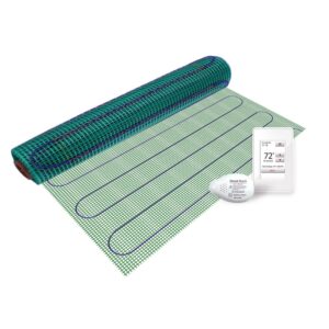 120V Floor Heating Easy Mat Kit 3′ x 3' with Nspire Touch Thermostat for 9 SqFt
