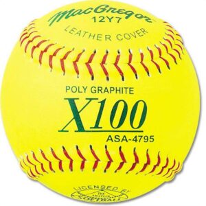 (12 Pack) MacGregor X100 ASA-Approved Fastpitch Softballs