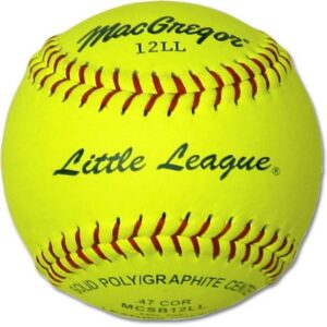 (12 pack) MacGregor 12" Yellow Little League Softballs