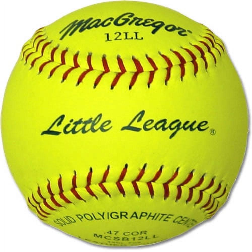 (12 pack) MacGregor 12" Yellow Little League Softballs