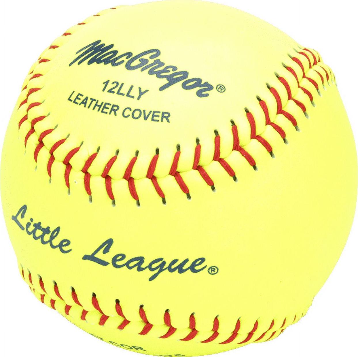 (12 pack) MacGregor 12" Yellow Little League Softballs - Image 5