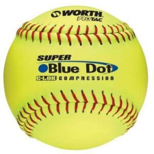 (12 pack) Worth 12" Synthetic Blue Dot 47/525 Slowpitch Softballs