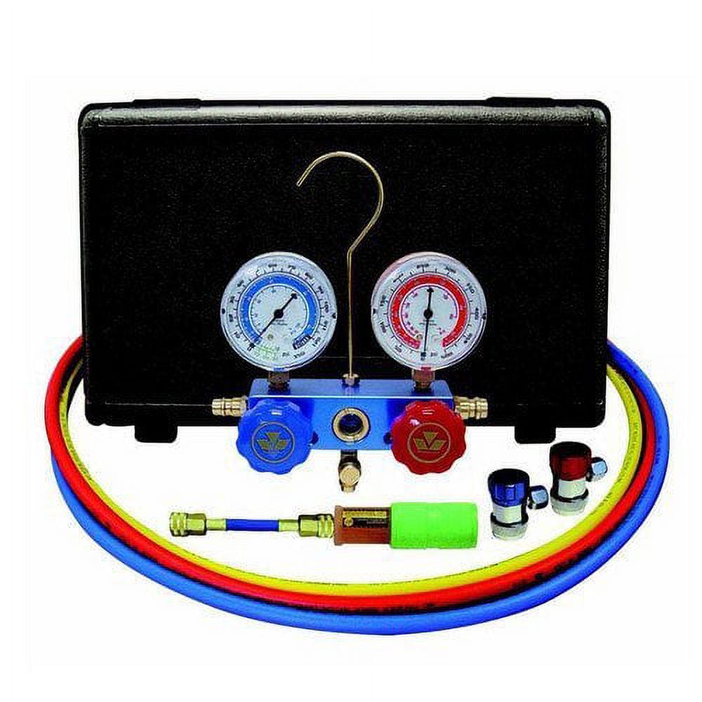 Mastercool 89661-UV 134A Manifold Gauge Set with 60" Hoses & Manual Couplers - Image 2