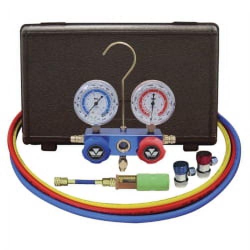 Mastercool 89661-UV 134A Manifold Gauge Set with 60" Hoses & Manual Couplers