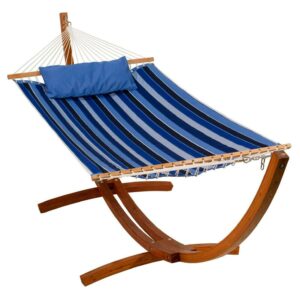 13' Blue Reversible Sunbrella Quilted Hammock