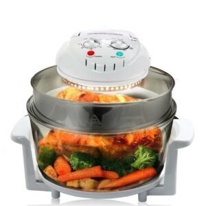 14.25 in. Multipurpose Countertop Halogen Oven Air Fryer & Rotisserie & Roaster, White