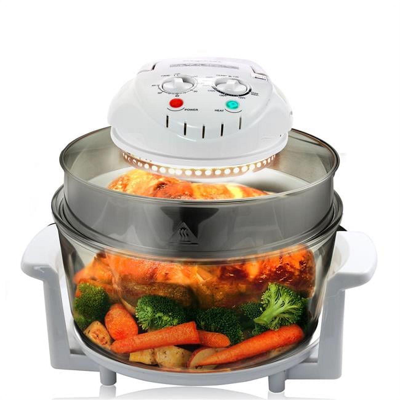 14.25 in. Multipurpose Countertop Halogen Oven Air Fryer & Rotisserie & Roaster, White