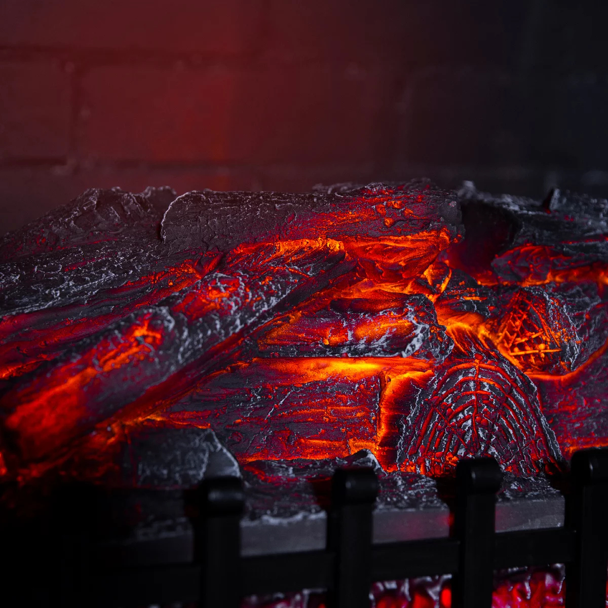 Barton - Electric Fireplace Heater, 1500W, Adjustable Flame Brightness, Operate w/o Heat, Timer, Remote - Image 3