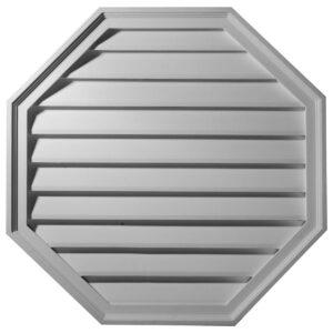 18"W x 18"H x 1 1/8"P, Octagon Gable Vent Louver, Functional