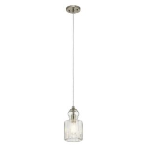 43957NI-Kichler Lighting-Riviera - 1 light Mini Pendant - 5.75 inches wide-Brushed Nickel Finish -Traditional Installation