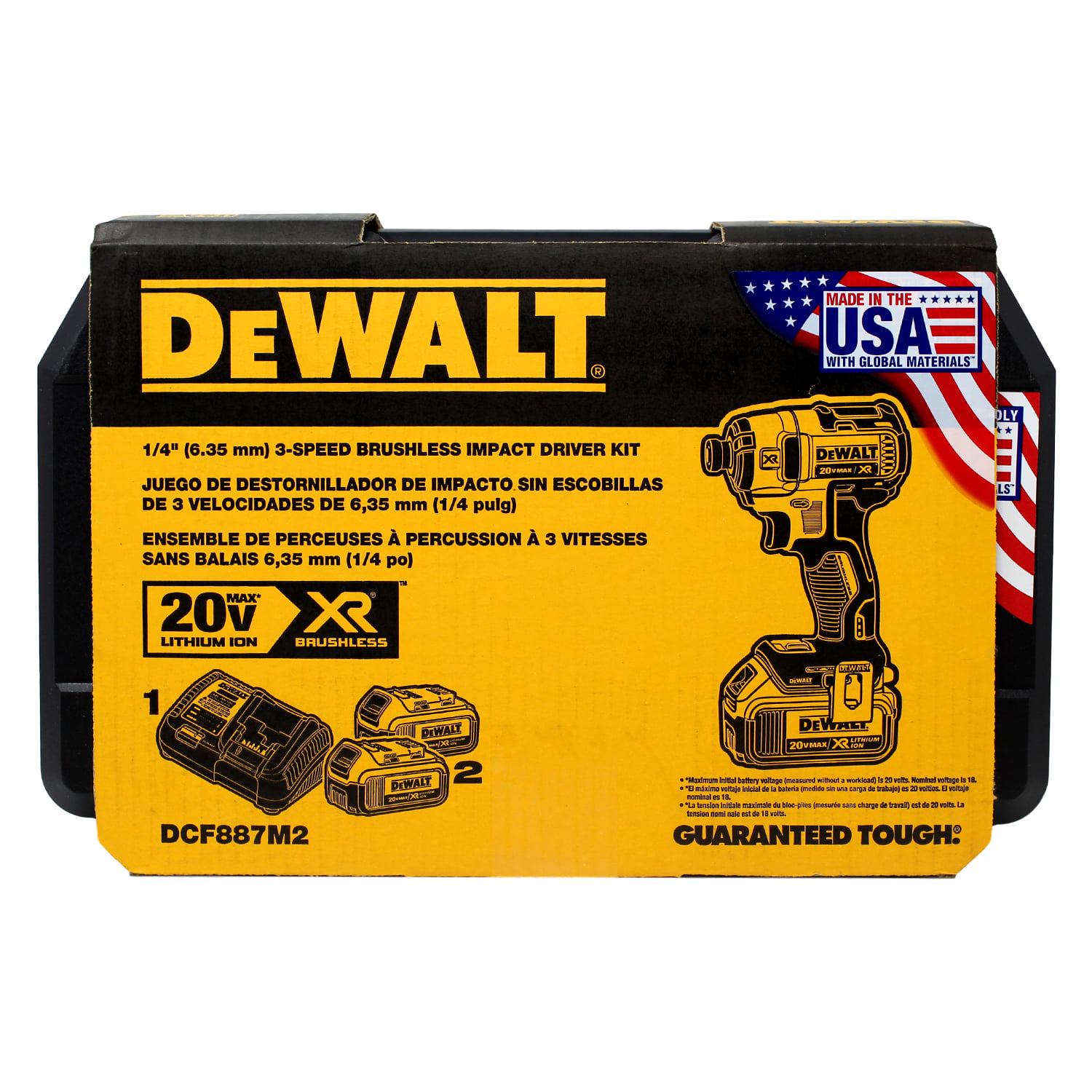 DeWalt 20V MAX BL IMPACT DRIVER KIT 4.0 AH BATTERIES - Image 2