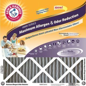 20x25x1 Arm & Hammer Maximum 16000 Allergen Odor Air Filters (MERV 11) (4-Pack)