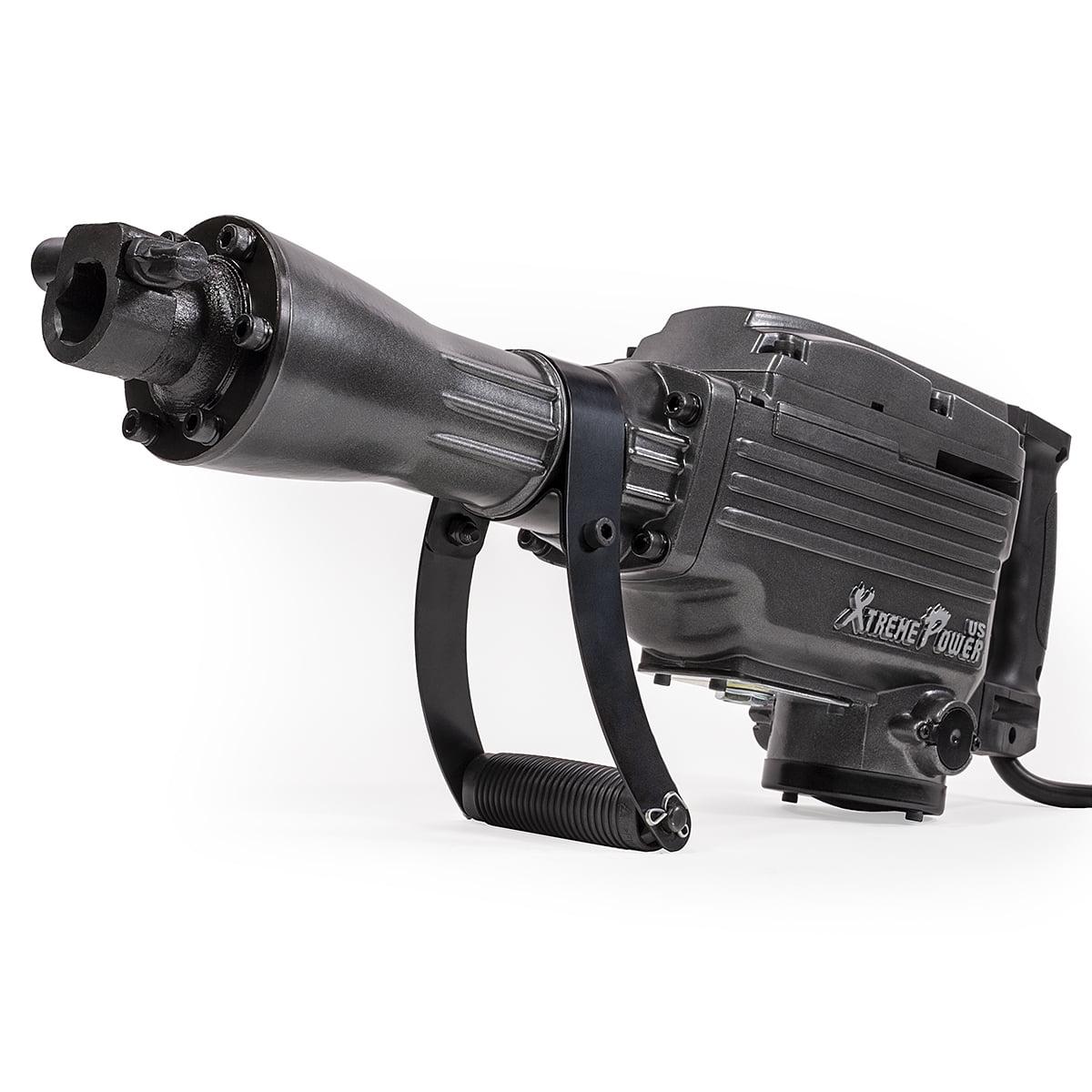 XtremepowerUS Industrial Demolition Jack Hammer with Point and Flat Chisel Bit Carrying Case, Grey - Image 2