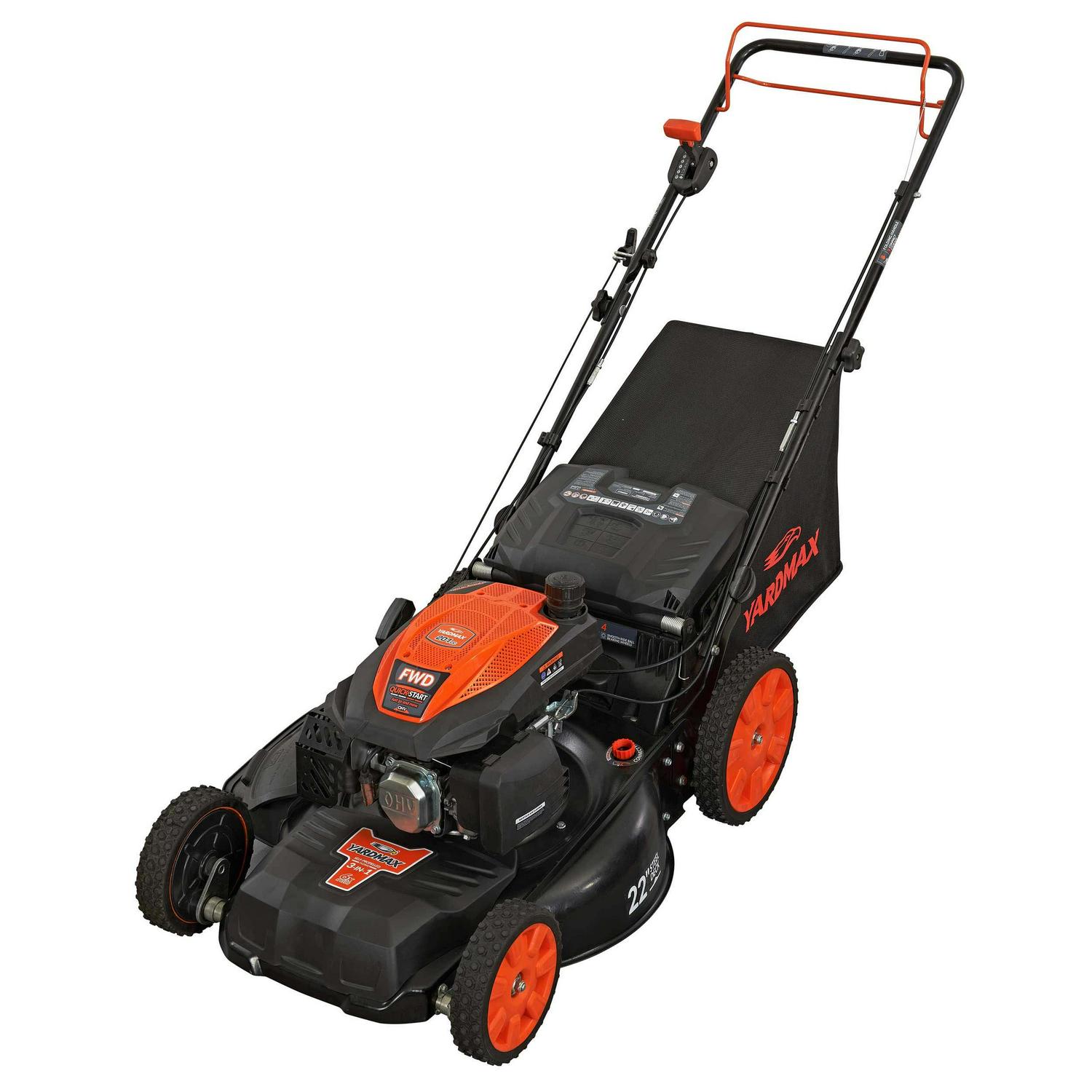 Yardmax 22" Self Propelled Lawn Mower with Seven Cutting Heights - Image 5