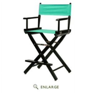 "24" Director's Chair Black Frame-Teal Canvas"