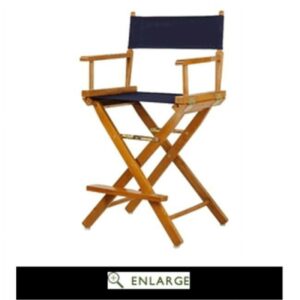 "24" Director's Chair Honey Oak Frame-Navy Blue Canvas"