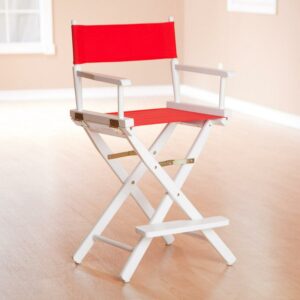 24" Director's Chair Black Frame-Red Canvas