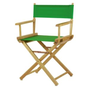 24 Inch Director's Chair Black Frame-Green Canvas