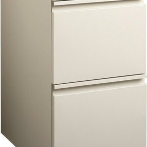 2 Drawers Vertical Steel Lockable Filing Cabinet, Putty