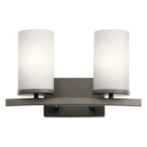 Crosby 2-Light Bathroom Vanity Light in Olde Bronze