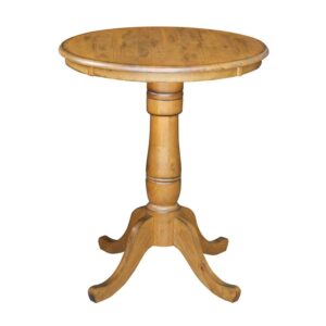 30" Round Top Dining Table in Pecan