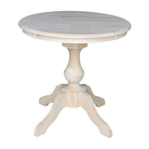 30" Round Top Pedestal Dining Table - Unfinished