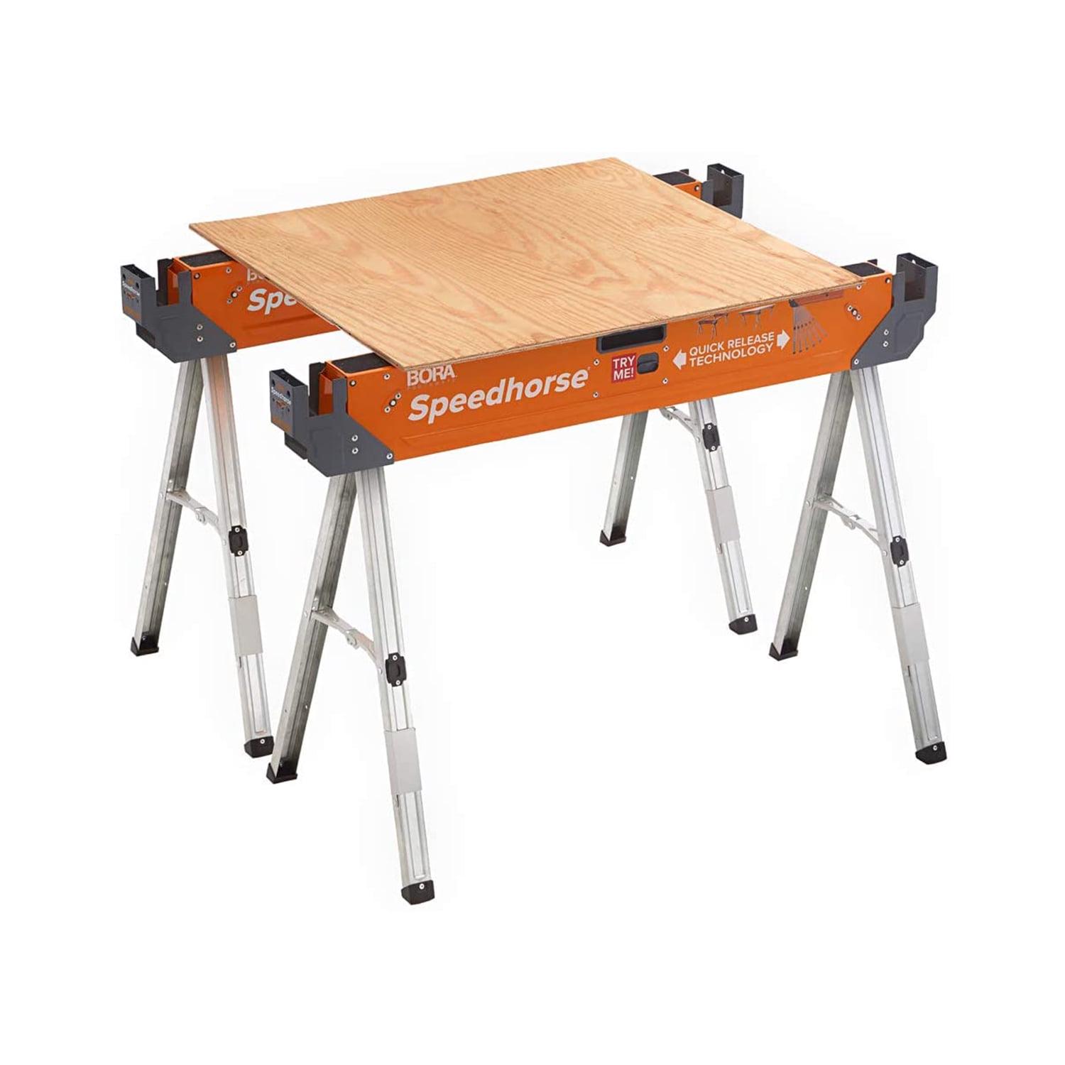 30 in. H Steel Speedhorse Sawhorse with Auto Release Legs (2-Pack) - Image 3