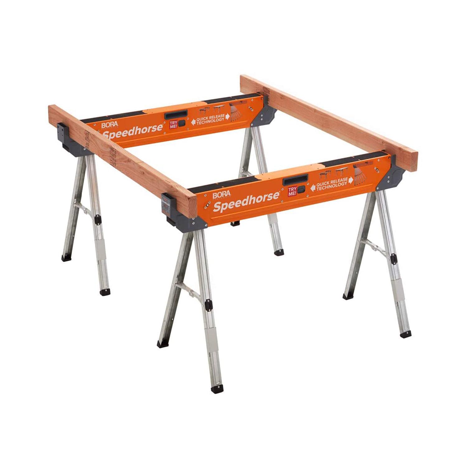 30 in. H Steel Speedhorse Sawhorse with Auto Release Legs (2-Pack) - Image 2