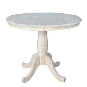 30 x 36 in. Round Top Pedestal Dining Table