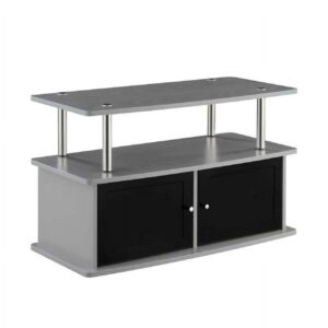 35.5 x 15.75 x 20.5 in. Designs2Go TV Stand with 2 Storage Cabinets & Shelf, Gray