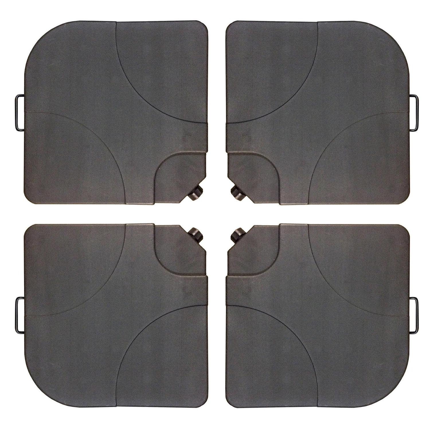 35-lb Resin Cross-Arm Umbrella Base Weights, Ebony, Set of 4 - Image 4