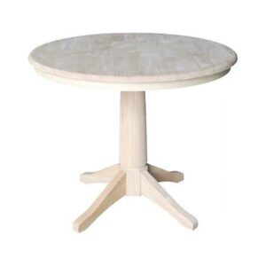 36" Round Pedestal Dining Table - Unfinished