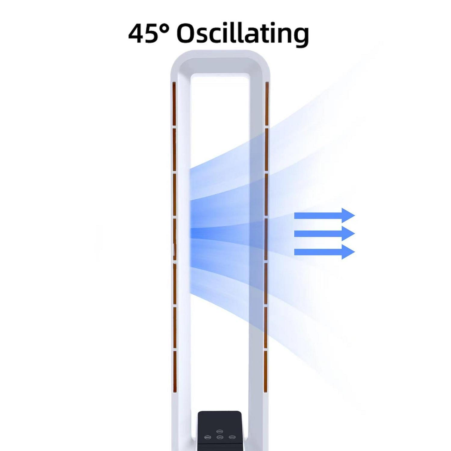 Dubbin 38 in 3-Speed Bladeless Oscillating Electric Household Fan - Image 5