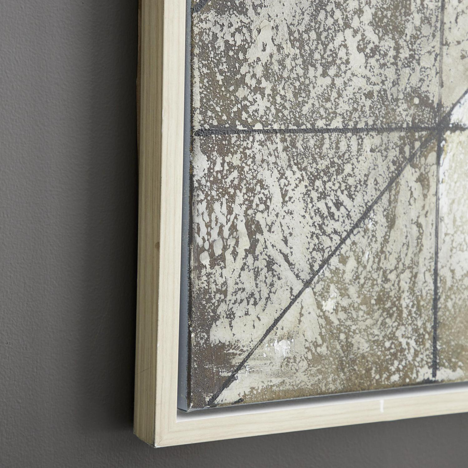 39" x 39" Geometric Framed Wall Art with Tan Frame, by DecMode - Image 4