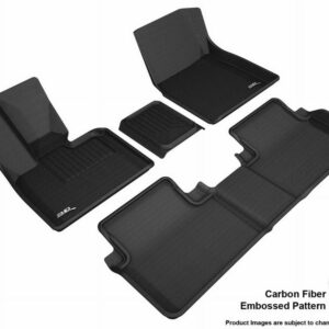 3D MAXpider Custom Fit Kagu Floor Mat (Black) Compatible with BMW i3 2014-2021 - R1 R2 (3Pcs R1)
