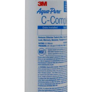 3M Aqua-Pure AP Easy C-Complete Under Sink Dedicated Faucet Replacement Water Filter Cartridge, Use with AP Easy Complete sytem