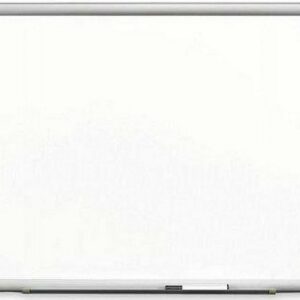 3M 96 x 48" Porcelain Dry Erase Board Aluminum Frame, White