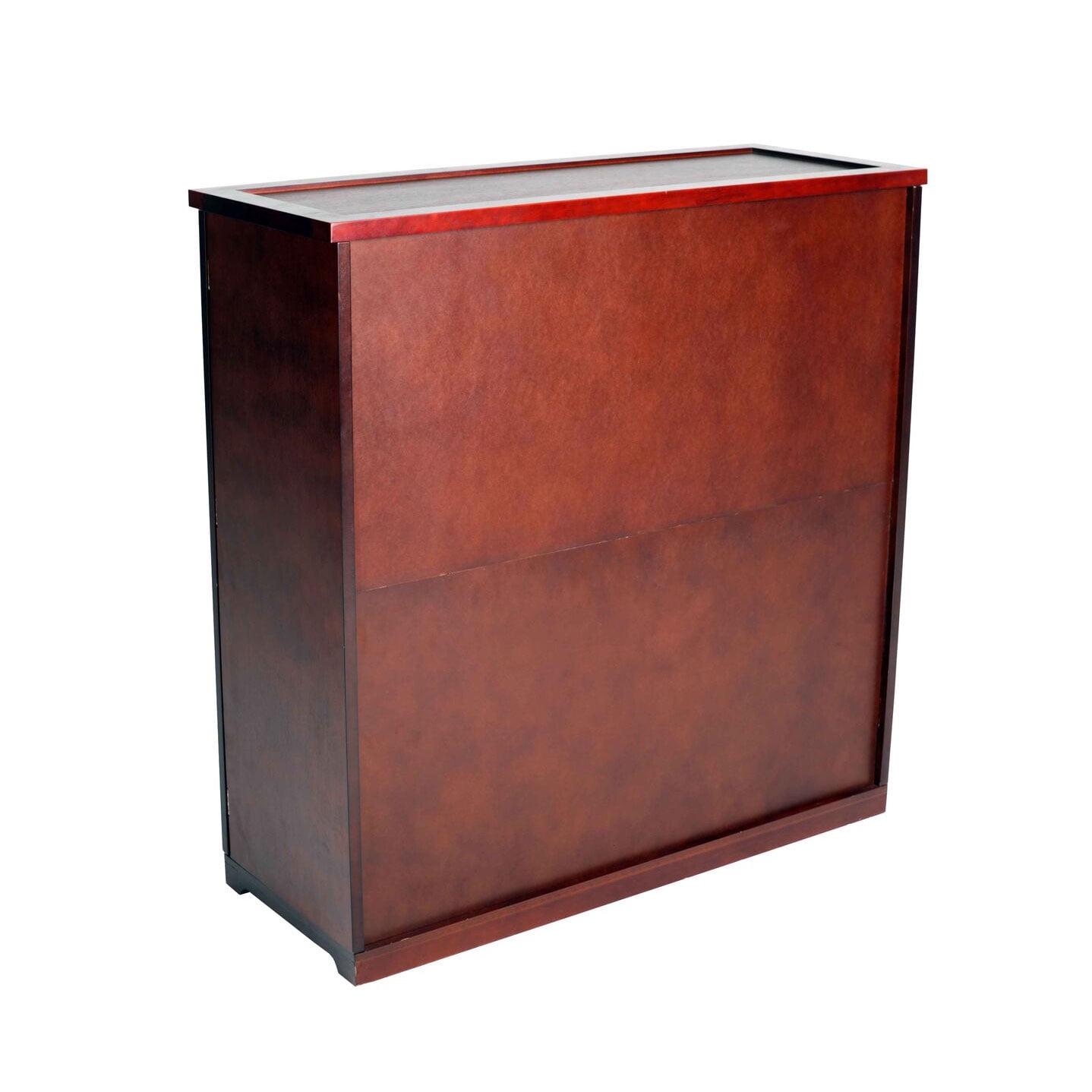 3.25' Mahogany Brown Indoor Home Furniture Collections 6-Tier Wooden Shoe Dresser - Image 7