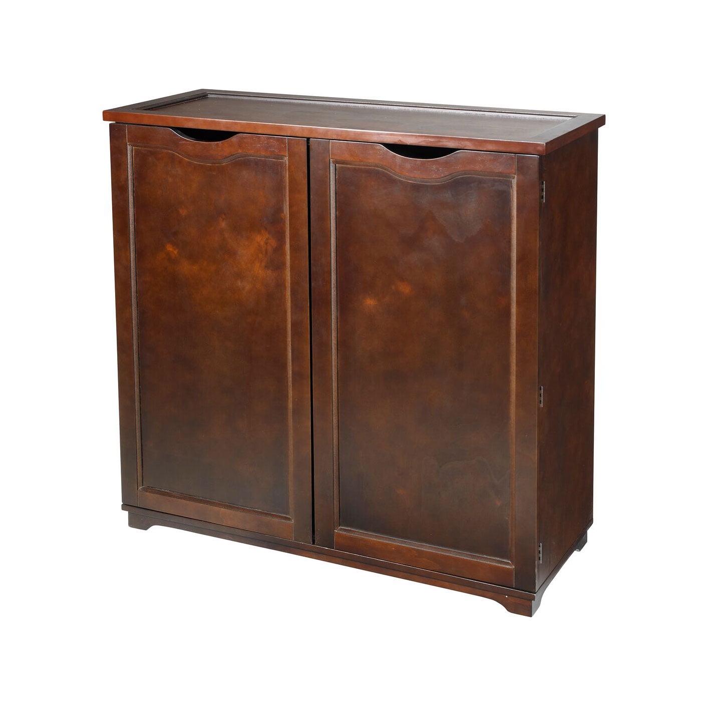 3.25' Mahogany Brown Indoor Home Furniture Collections 6-Tier Wooden Shoe Dresser - Image 6