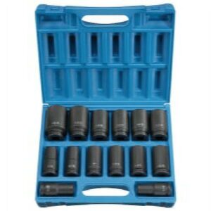 Grey Pneumatic 8038D 14-Piece 3/4 in Drive 6-Point Deep SAE Impact Socket Set