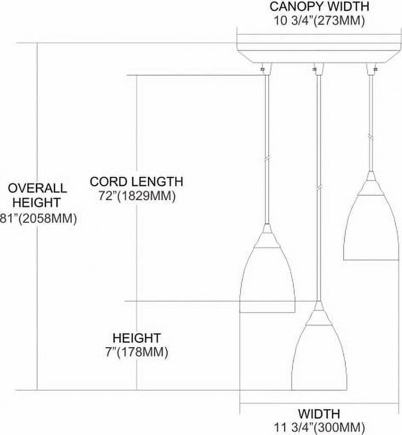 3 Light 406-3ES Cluster Pendant - Image 3
