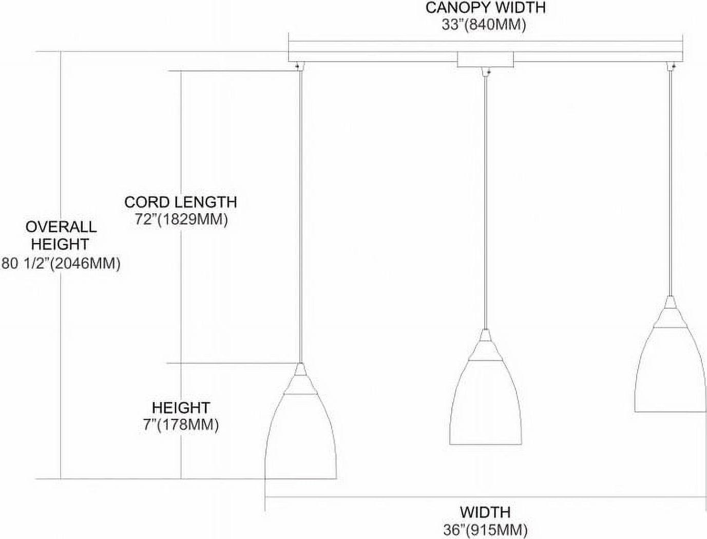 3 Light 406-3ES Cluster Pendant - Image 2