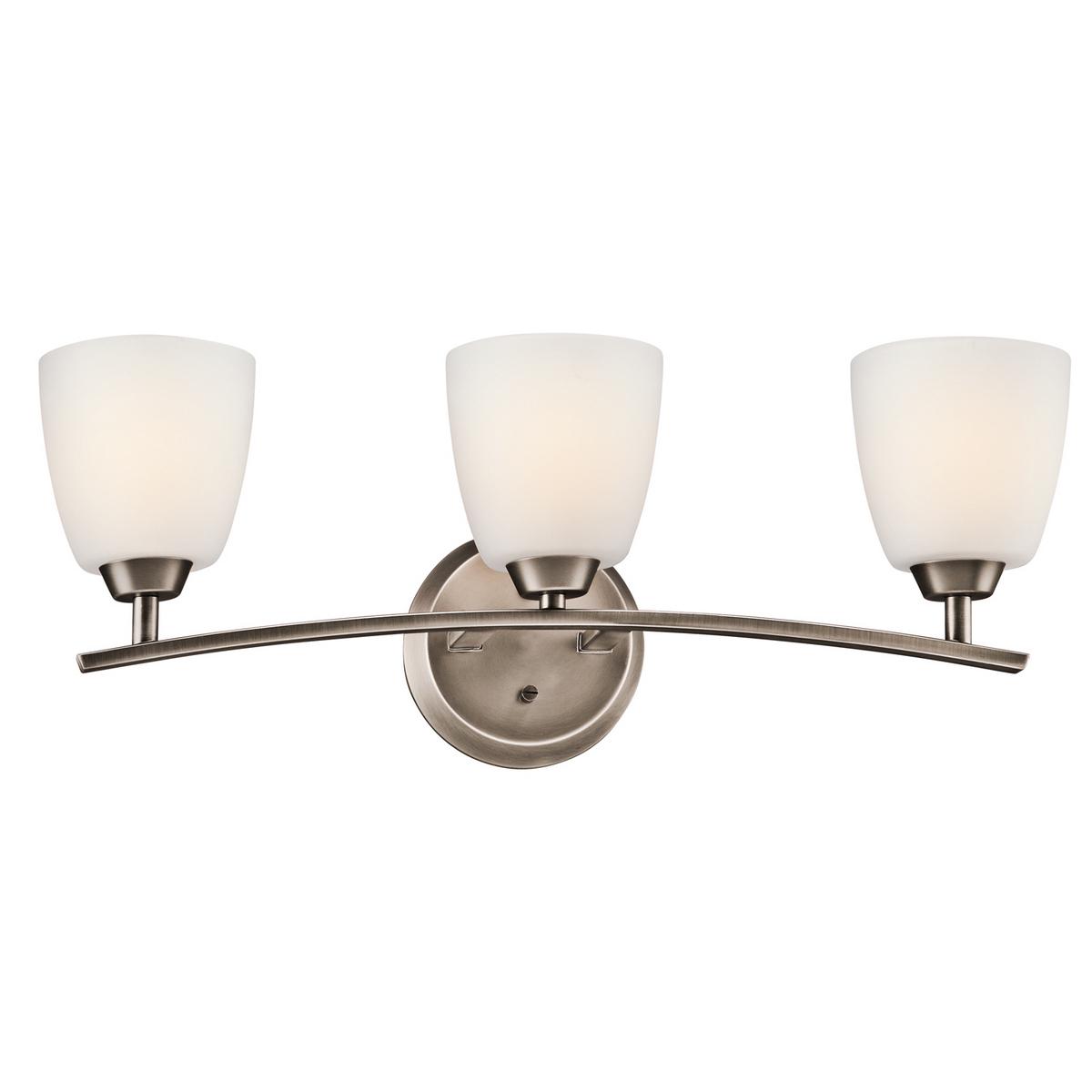 3 Light Bath Bar With Transitional Inspirations 9.5 Inches Tall By 25 Inches Wide-Brushed Pewter Finish Kichler Lighting 45360Bpt - Image 2