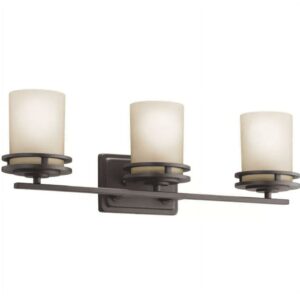 5078OZ-Kichler Lighting-Hendrik - 3 light Bath Fixture - with Soft Contemporary inspirations - 7.75 inches tall by 24 inches wide-Olde Bronze Finish