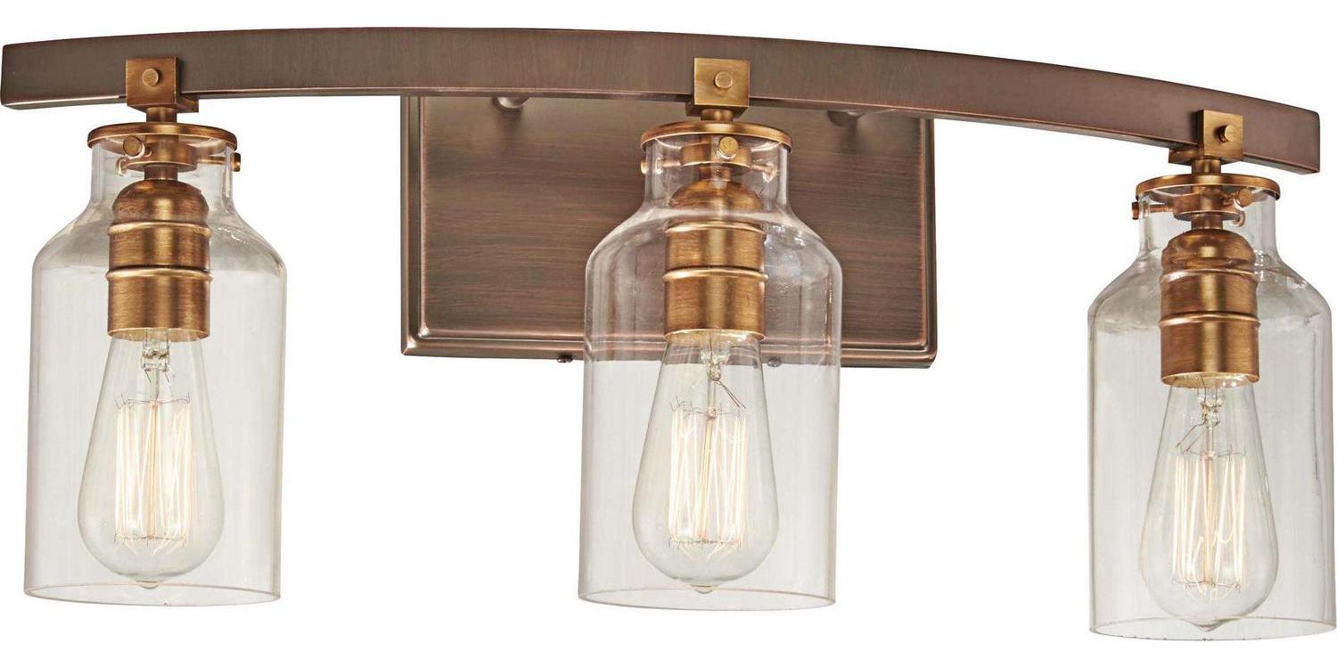 3 Light Bath Vanity Approved For Damp Locations In Traditional Style 9.25 Inches Tall By 22 Inches Wide Minka Lavery 3553-588