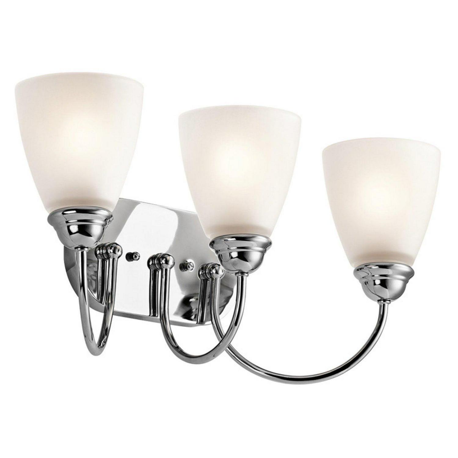 45639CHL18-Kichler Lighting-Jolie - 3 Light Bath Vanity Approved for Damp Locations - with Transitional inspirations - 9.25 inches tall by 20.25