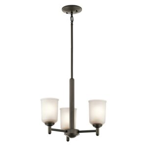 43670OZ Kichler Lighting Shailene - 3 light Mini Chandelier - 17.5 inches wide-Olde Bronze Finish -Traditional Installation