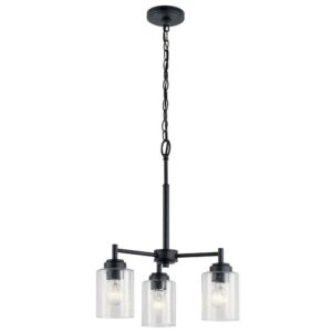 44029BK-Kichler Lighting-Winslow - 3 light Mini Chandelier - 15.25 inches tall by 18 inches wide-Black Finish -Traditional Installation