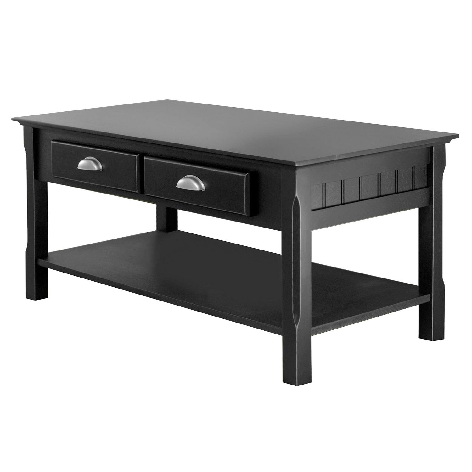 3 Piece Timber Accent Table Set, Black - Image 3